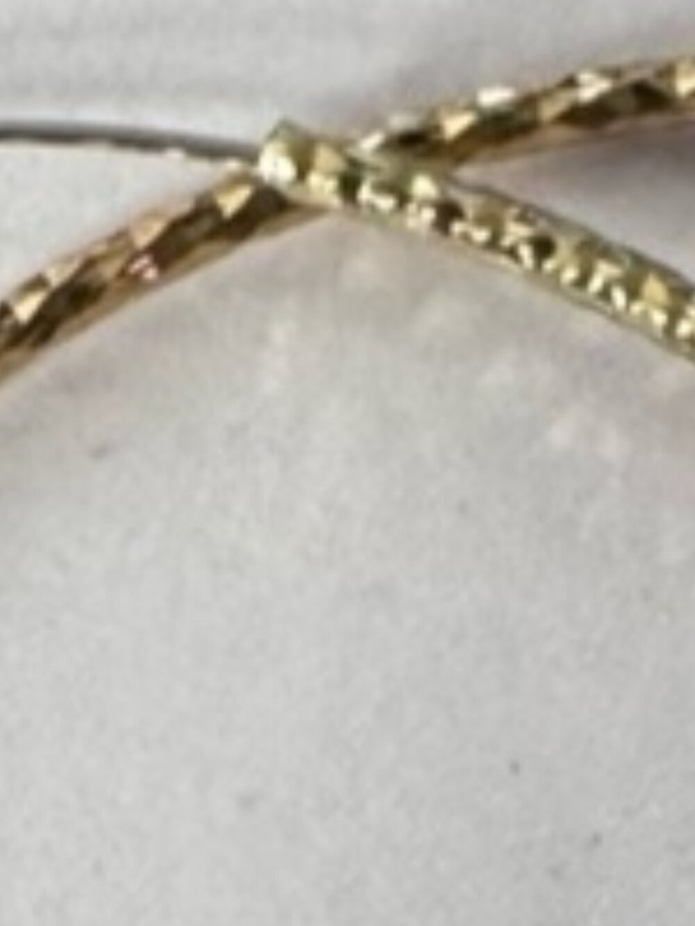 Fashion Nova Gold Textured Hoop Earrings chic